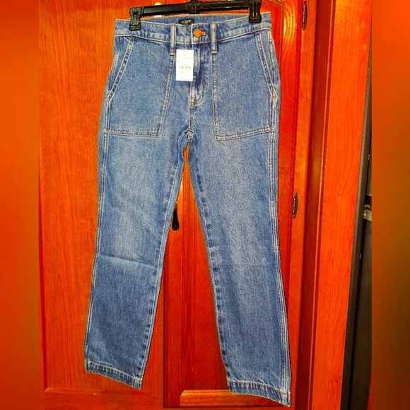 J.Crew ladies 9" demi-boot cropped jeans in a size 25. NWT. - Picture 1 of 10